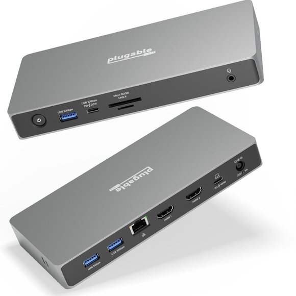 Plugable USB C Docking Station Dual Monitor, 11-in-1, USB4 40G 100W Laptop Charg - Picture 1 of 10
